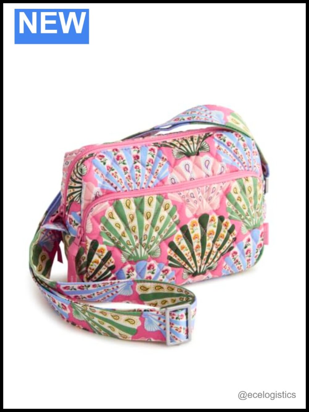 Vera Bradley Becker Camera Bag Crossbody Cotton Adjustable Strap Quilted